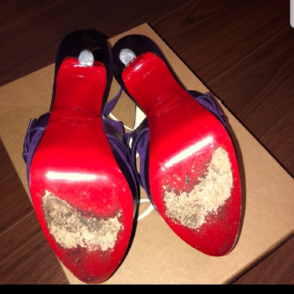 SOLD*** Christian Louboutin size 7 Purple Heels - Picture 6 of 8